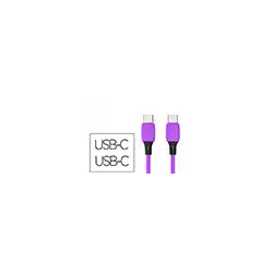 Cable usb-c a usb-c q-connect pvc longitud 2m morado