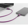 Cable usb-c a usb-c q-connect pvc longitud 2m morado