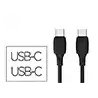 Cable usb-c a usb-c q-connect pvc longitud 1m negro