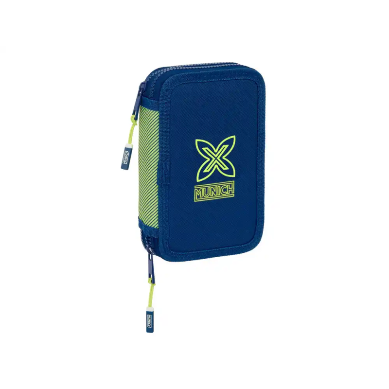 Plumier escolar safta doble pequeño 29 piezas munich north 195x125x40 mm