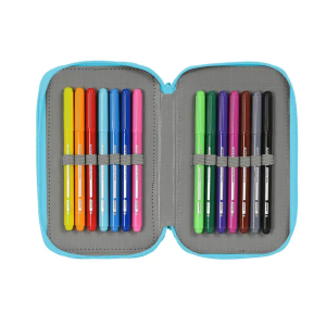 Plumier escolar safta triple 37 piezas blackfit8 cool 195x125x55 mm