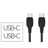 Cable usb-c a usb-c q-connect pvc longitud 2m negro
