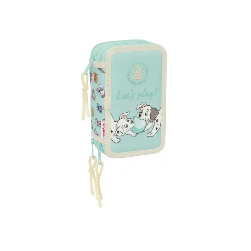 Plumier escolar safta triple 37 piezas cats & dogs 195x125x55 mm