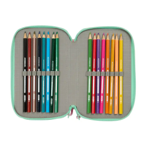 Plumier escolar safta triple 37 piezas glowlab amazing 195x125x55 mm