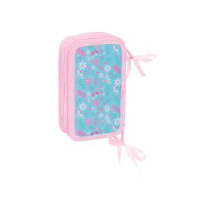 Plumier escolar safta triple 37 piezas glowlab kids swing 195x195x55 mm