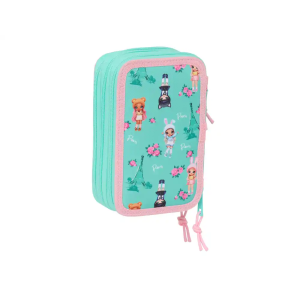 Plumier escolar safta triple 37 piezas na na na bunny 195x125x55 mm