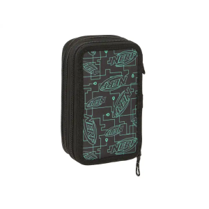 Plumier escolar safta triple 37 piezas nerf game 195x125x55 mm