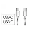 Cable usb-c a usb-c q-connect nailon longitud 1m blanco