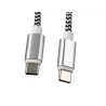 Cable usb-c a usb-c q-connect nailon longitud 1m blanco