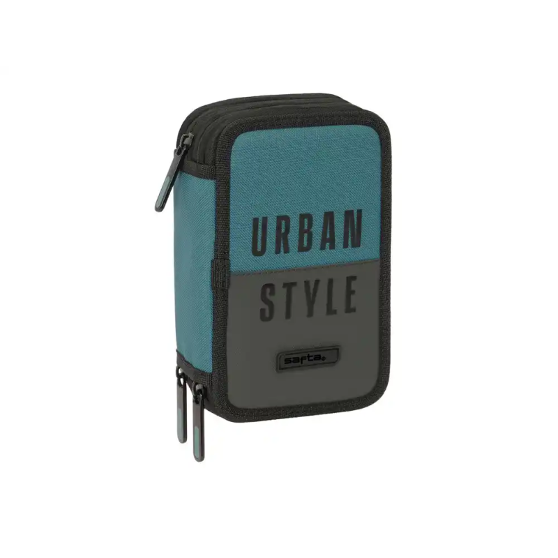 Plumier escolar safta triple 37 piezas safta urban style 195x125x55 mm