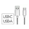 Cable usb-c a usb-a q-connect nailon longitud 1m blanco