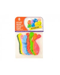 GLOBOS ESTRELLITAS BOLSA DE 8