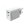 Cargador de pared usb-a y usb-c q-connect 20 w blanco
