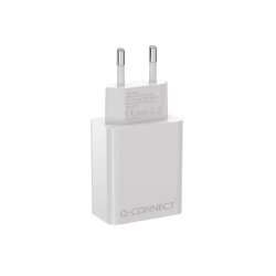 Cargador de pared usb-a y usb-c q-connect 20 w blanco