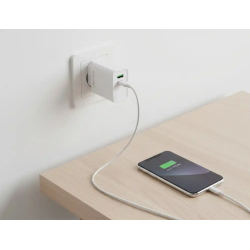 Cargador de pared usb-a y usb-c q-connect 20 w blanco