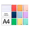 Cuaderno espiral liderpapel a4 micro wonder tapa plastico 120h 90gr horizontal 5 bandas 4 taladros colores