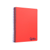Cuaderno espiral liderpapel a4 micro wonder tapa plastico 120h 90gr horizontal 5 bandas 4 taladros colores