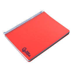 Cuaderno espiral liderpapel a4 micro wonder tapa plastico 120h 90gr horizontal 5 bandas 4 taladros colores