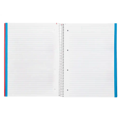 Cuaderno espiral liderpapel a4 micro wonder tapa plastico 120h 90gr horizontal 5 bandas 4 taladros colores
