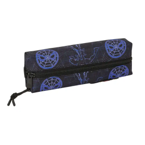 Bolso escolar portatodo safta rectangular con goma elastica 22cm spider-man attack 40x220x70 mm