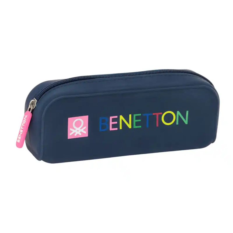 Bolso escolar portatodo safta silicona benetton damero 75x185x55 mm