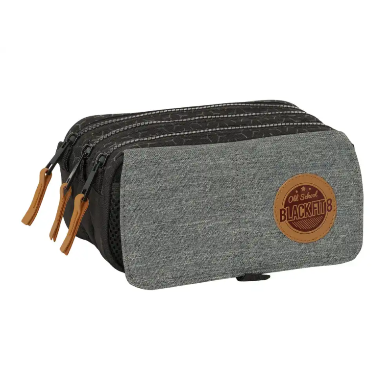 Bolso escolar portatodo safta triple big reciclado blackfit8 old school 100x215x80 mm