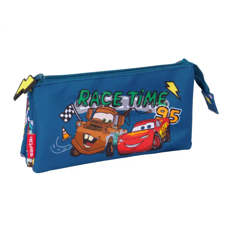 Bolso escolar portatodo safta triple cars racing 120x220x30 mm