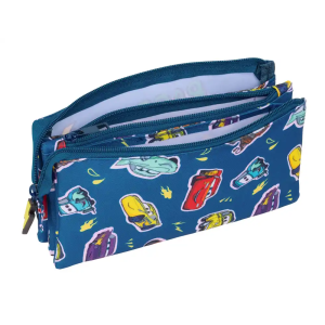 Bolso escolar portatodo safta triple cars racing 120x220x30 mm