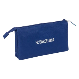 Bolso escolar portatodo safta triple f.c. barcelona navy blue 120x220x30 mm