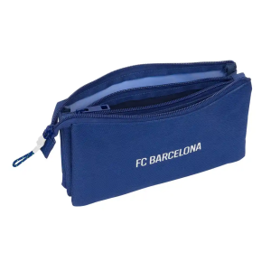 Bolso escolar portatodo safta triple f.c. barcelona navy blue 120x220x30 mm