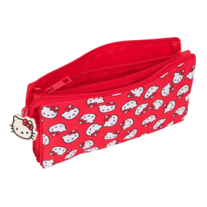 Bolso escolar portatodo safta triple hello kitty iconic 120x220x30 mm