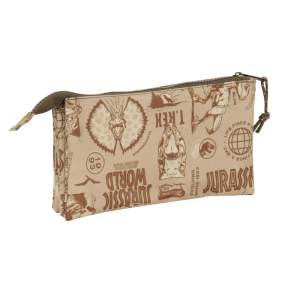 Bolso escolar portatodo safta triple jurassic world 120x220x30 mm