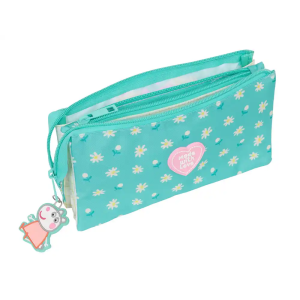 Bolso escolar portatodo safta triple peppa pig pretty flowers 120x220x30 mm