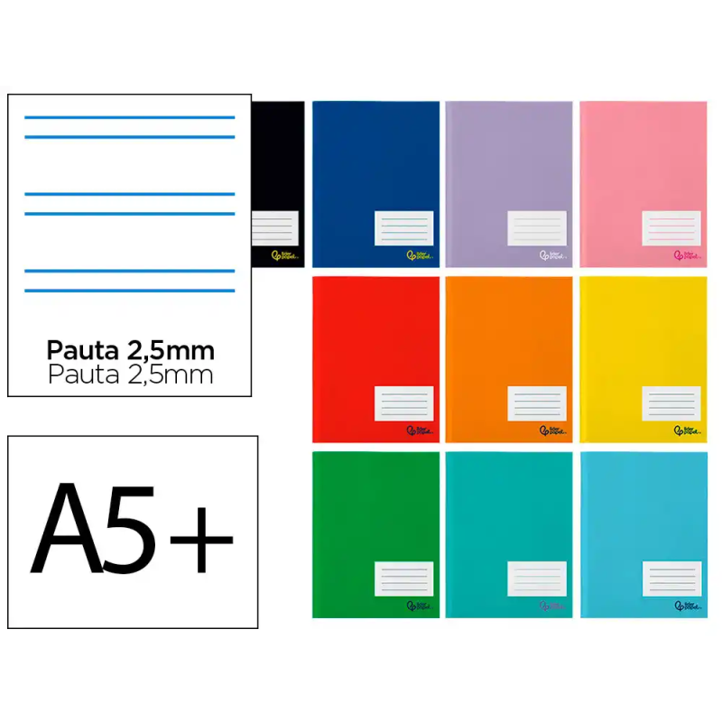 Libreta liderpapel smart a5 plus 32 hojas 75gr pauta 5 2.5mm con margen
