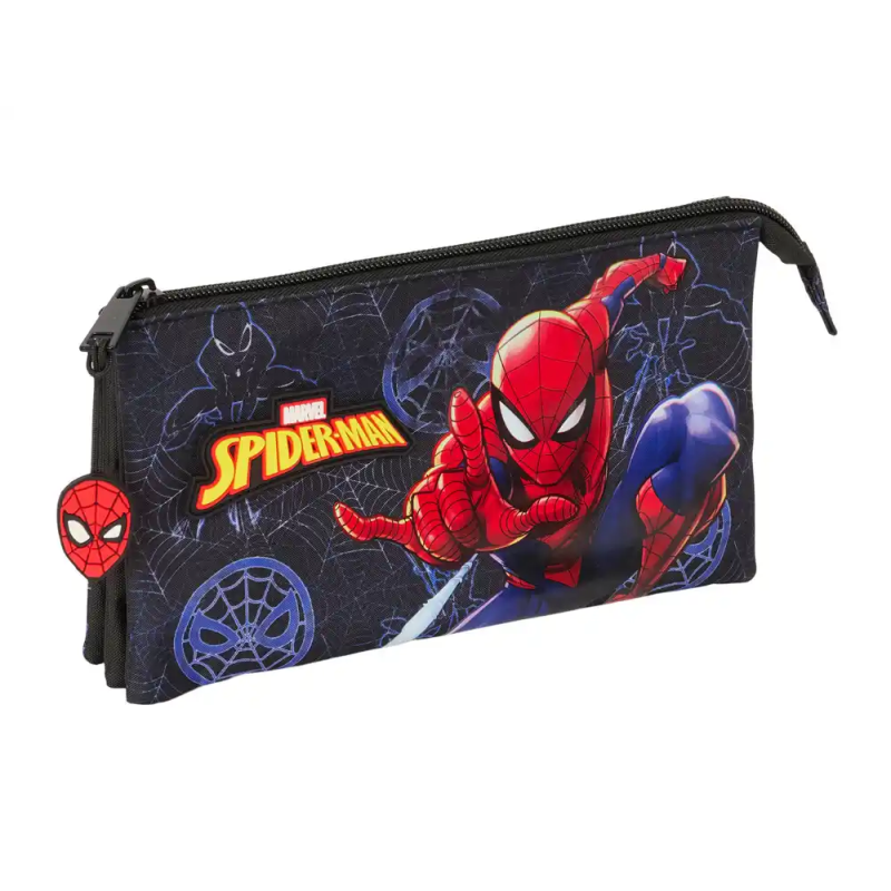 Bolso escolar portatodo safta triple spider-man attack 120x220x30 mm