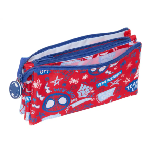 Bolso escolar portatodo safta triple spidey rescue 120x220x30 mm