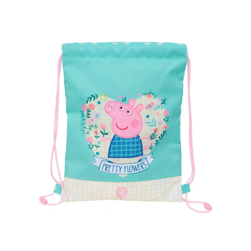 Saco plano safta junior peppa pig pretty flowers 340x260x10 mm