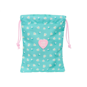 Saquito merienda safta peppa pig pretty flowers 250x200 mm