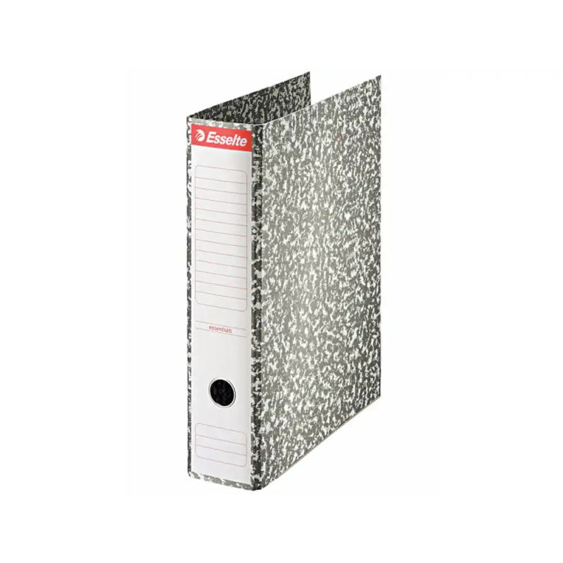 Archivador de palanca esselte carton jaspeado folio lomo 75 mm color gris