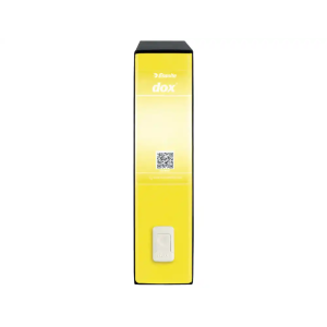 Archivador de palanca esselte dox carton forrado folio lomo 80 mm con cajetin color amarillo