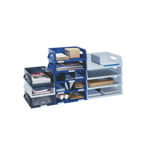 Bandeja sobremesa plastico leitz sorty din a3 jumbo color azul 490x125x385 mm