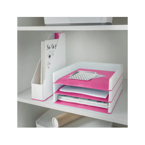 Bandeja sobremesa plastico leitz wow dual blanco/fucsia 267x49x336 mm