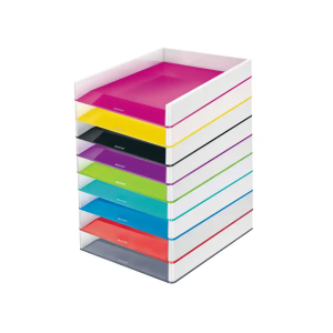 Bandeja sobremesa plastico leitz wow dual blanco/fucsia 267x49x336 mm