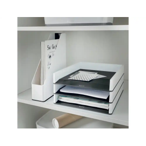Bandeja sobremesa plastico leitz wow dual blanco/negro 267x49x336 mm