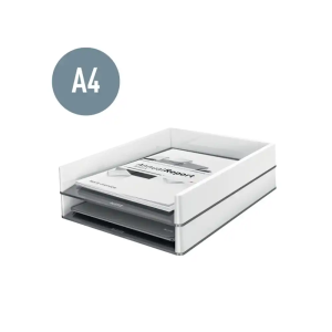 Bandeja sobremesa plastico leitz wow dual blanco/negro 267x49x336 mm
