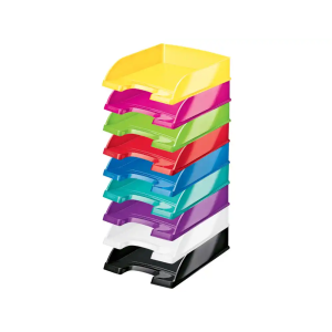 Bandeja sobremesa plastico leitz wow color azul 255x357x70 mm