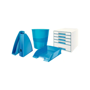 Bandeja sobremesa plastico leitz wow color azul 255x357x70 mm