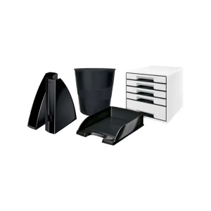 Bandeja sobremesa plastico leitz wow color negro 255x357x70 mm