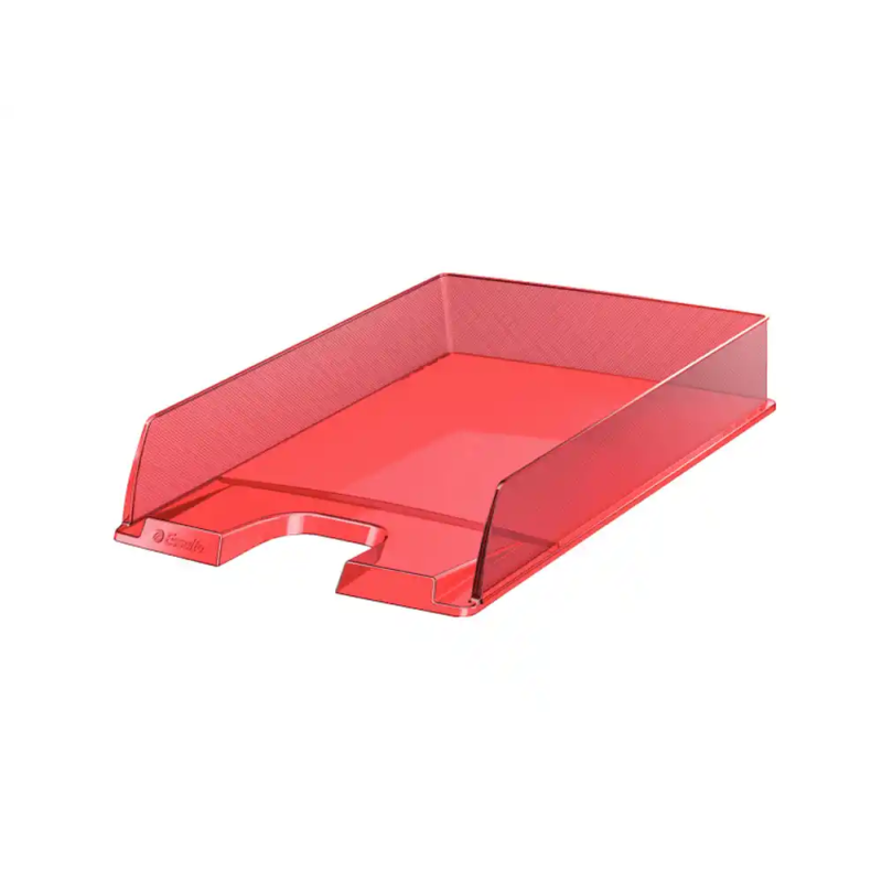 Bandeja sobremesa plastico esselte europost color rojo transparente 250x350x65 mm