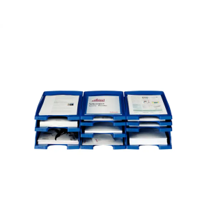 Bandeja sobremesa leitz plus slim transparente 255x35x357 mm